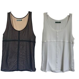 Inphorm‎ Womens Mesh Panel Tank Top size S Bundle Black & White Athletic Tennis